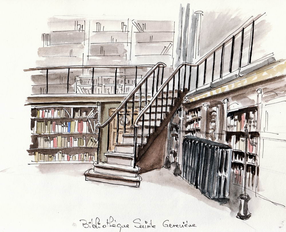 Escalier de la bibliothèque Sainte Geneviève – Paris